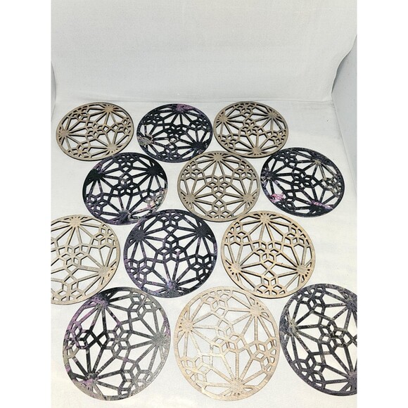 Set of 12 coasters and holder. - Picture 3 of 4